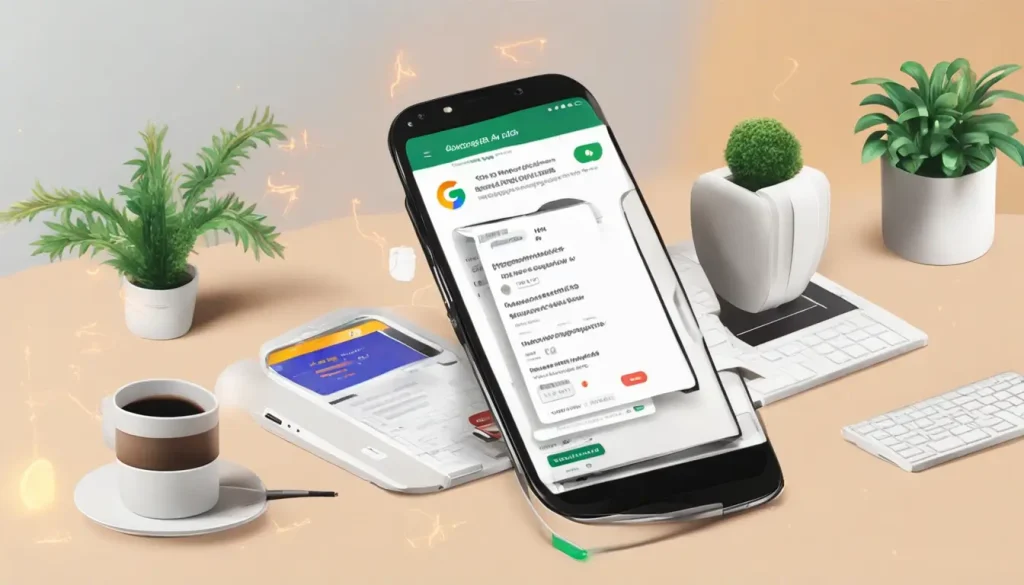 Nova Extensão do Google para WhatsApp: Oportunidade Exclusiva para Usuários de Google Ads 2 Imagem de tela de computador com Google Ads e smartphone com WhatsApp, destacando a nova extensão para usuários de Google Ads